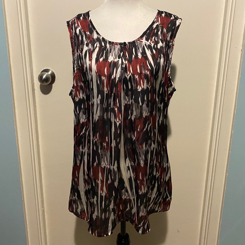 ADDITION ELLE SLEEVELESS PLEATED TOP